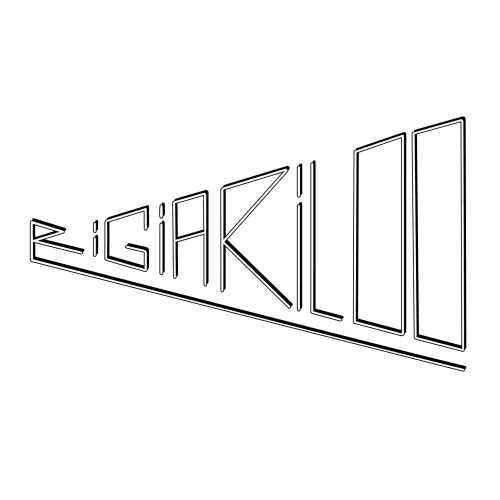 Logo Rigiariloo Home Apartments in stile isometrico line art, San Giacomo degli Schiavoni