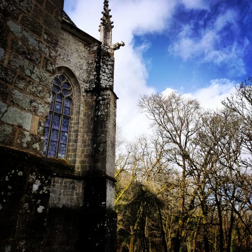 Le Faouët, Sainte-Barbe, chapelle, église, ciel, Centre-Bretagne