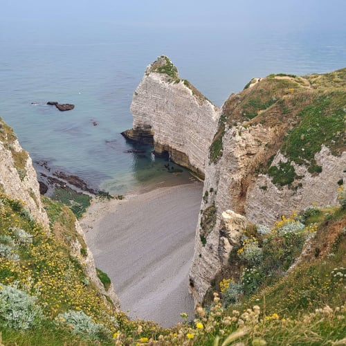 Wandern auf den Klippen von Etretat