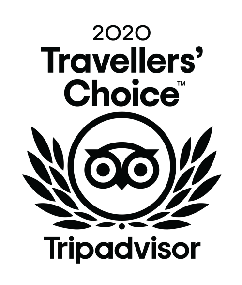 Badge « Travellers' Choice 2020 » de TripAdvisor pour le Domaine de l'Ocrerie à Pourrain