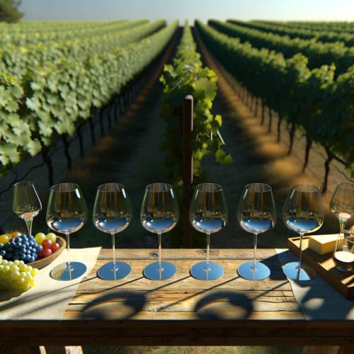 Dégustation de Vins - Savourez les vins locaux dans un cadre élégant entouré de vignobles.