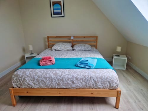 Chambre lit 160 maison Baluden - kerdavid ile à belle ile en mer - détente et déconnexion