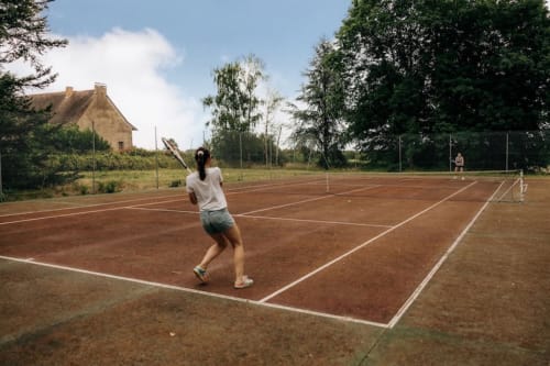 Private tennis court