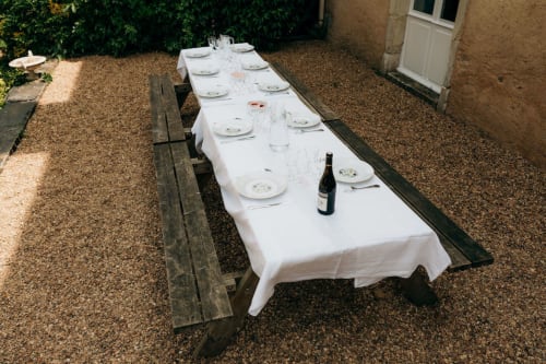 Table de banquet en extérieur