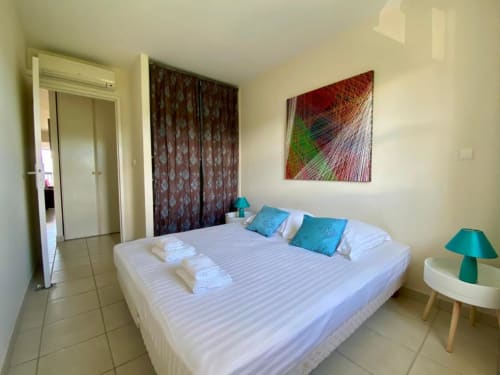 chambre climatisée, appartement bougainvillier martinique