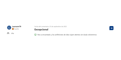 Reseña positiva de huésped para Casa Rural Villa del Jerte con calificación de 10 estrellas desde España