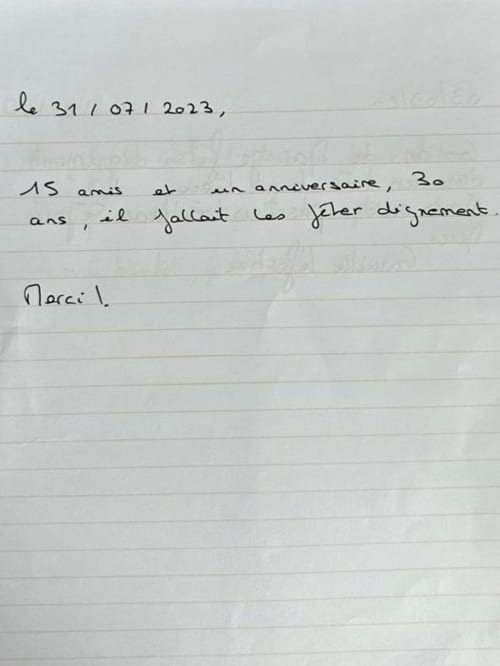 guest book of Marigné castle