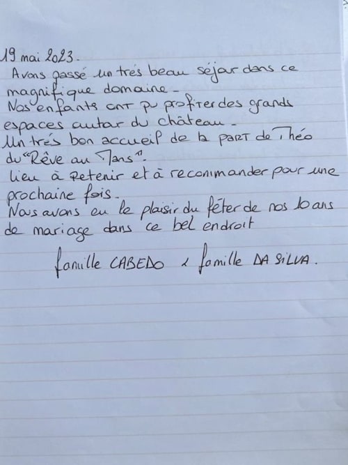 guest book of marigné castle