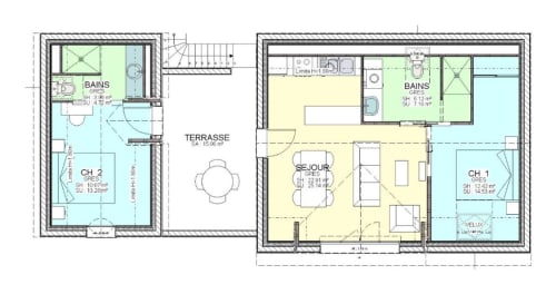 Plan de la location aqua zen