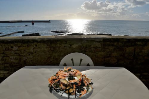 vue directe de la mer depuis la terrasse