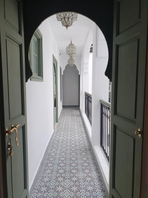 Accès chambres dans un Riad Marocain