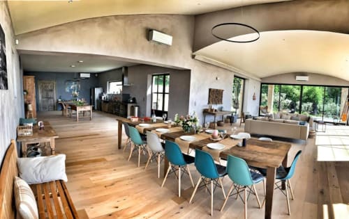 kitchen and salon view
