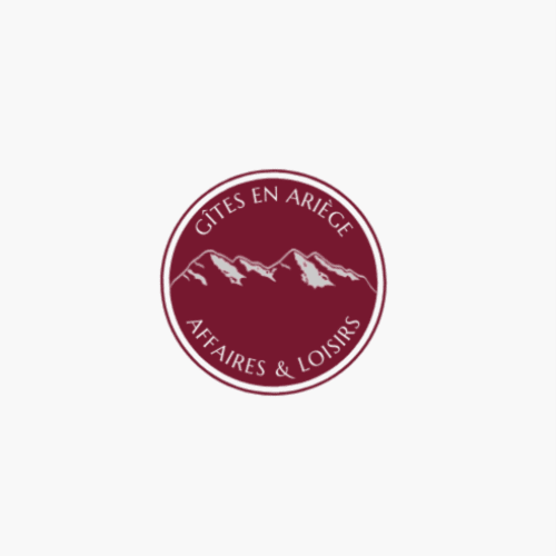 Logo Cîtes en Ariège avec pics montagneux, représentant le Domaine de Bize à Mirepoix, région Ariège