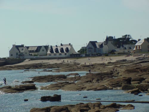 Vue de la plage à proximité immédiate de la location