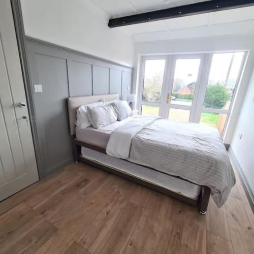 Modern Guest Bedroom with Work Desk