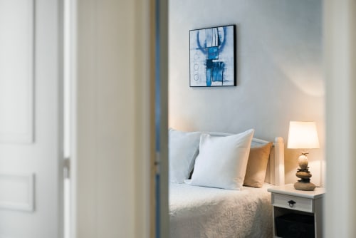 vue sur une chambre du mas des olivades à pernes les fontaines