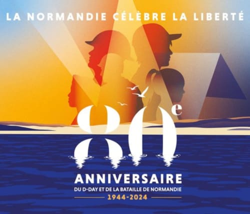 Affiche du 80ème anniversaire du d-day et de la bataille de Normandie