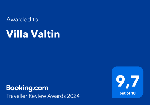 Villa Valtin récompensée 9,7/10 par les Traveller Review Awards 2024 de Booking.com