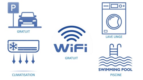 Alma Rossa : parking gratuit, WiFi, blanchisserie, climatisation et piscine à Lecci