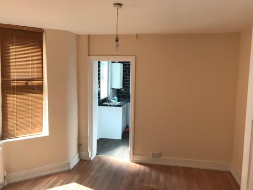 Living room with use of the dinning area
