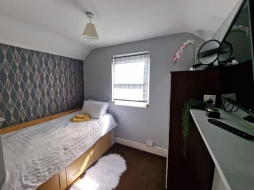Compact tidy room in london with TV 