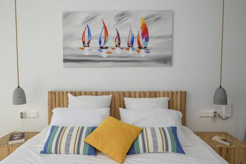 Sleep, read, rest, dream in the rooms of the villa on Tinos, panoramic view of the Aegean Sea