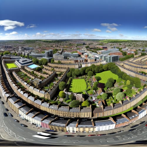 Panoramic city view from Windsor Building