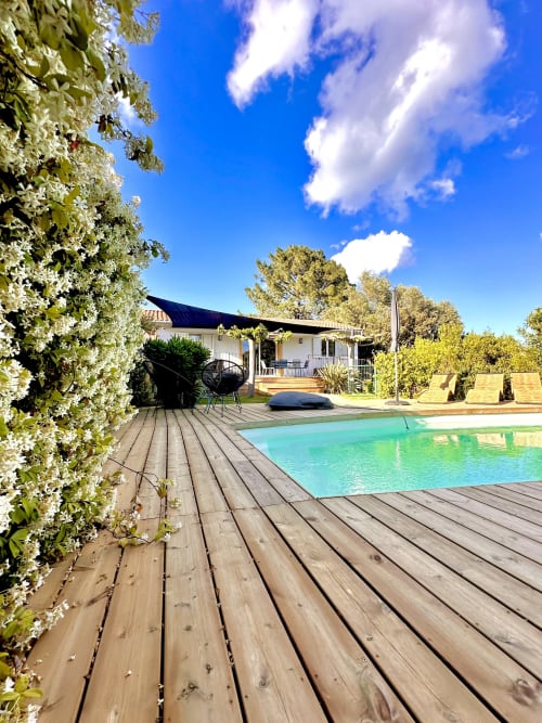 Piscine privée de la Villa Casa Sabbia à Porto-Vecchio, location en Corse du Sud