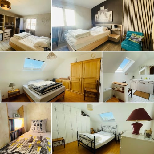 Chambres du gîte Conciergerie Pour Tous By Patty à Darazac avec vue jardin, mobilier bois et lumineux