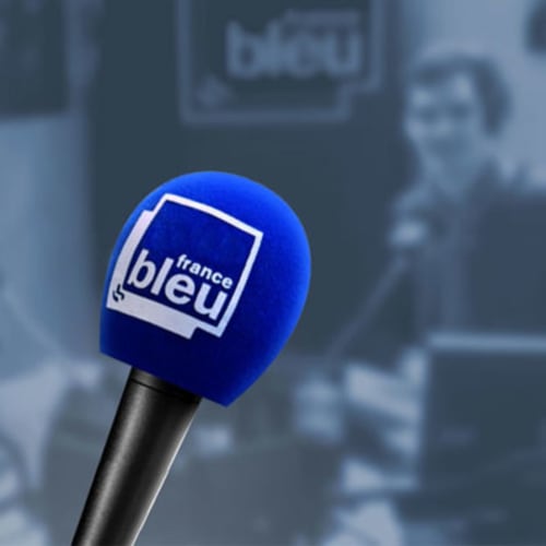 France Bleu microphone at Les Maisons de Chamirey boutique hotel in Mercurey