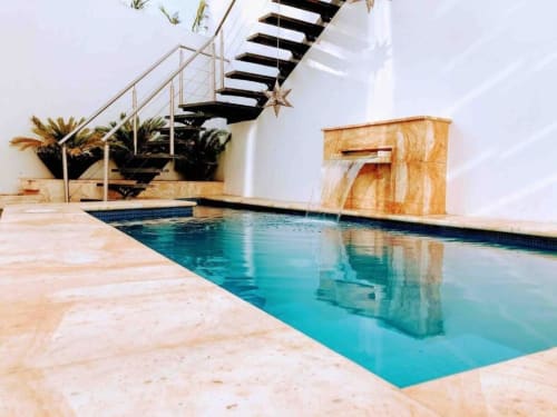 Piscina privada de lujo en Zoogocho Boutique House en San Andrés Huayapam con agua turquesa, terraza de piedra y