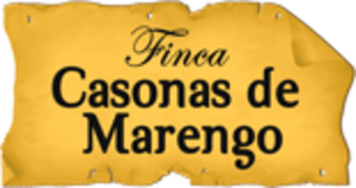 Letrero de madera Finca Casonas de Marengo en Icod de los Vinos, islas Canarias