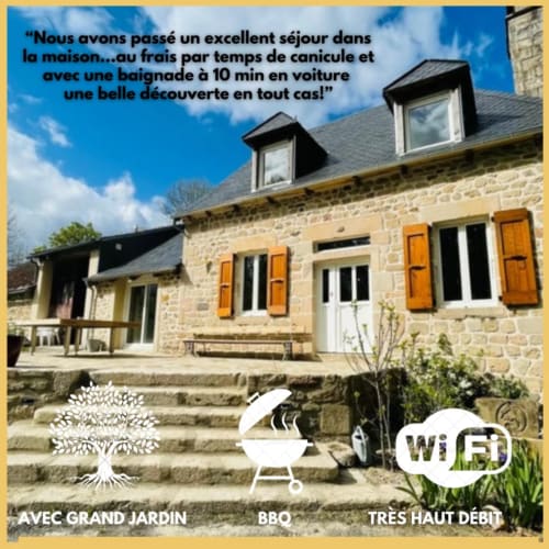 Maison en pierre à Darazac avec jardin, barbecue et WiFi - avis client