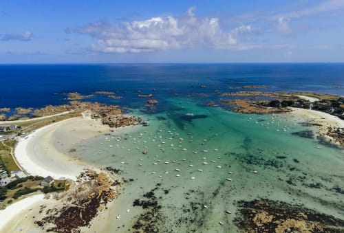 eaux turquoises mer plouescat roscoff brignogan plages