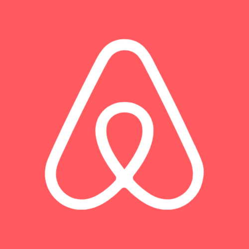 Logo Airbnb bianco su sfondo corallo, property manager Casa_B a Erba, Italia