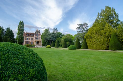 Vue de rez de jardin de la maison du Domaine des Thomins Maison d'hôte Cisai Saint-Aubin Hôtel Gacé
