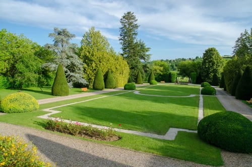 Jardin à la française au Domaine des Thomins Maison d'hôte Cisai Saint-Aubin Hôtel Gacé