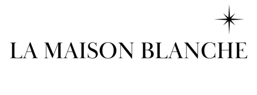 Logo du gîte de luxe La Maison Blanche avec emblème étoilé, Bouguenais France