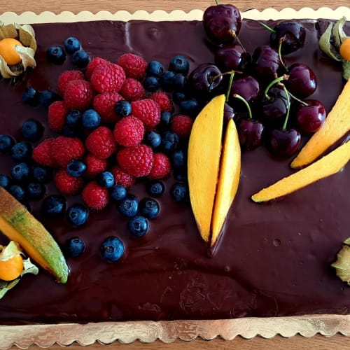 Gateau au chocolat et fruits par Fabrice RAMOS partenaire Casa Claudina 