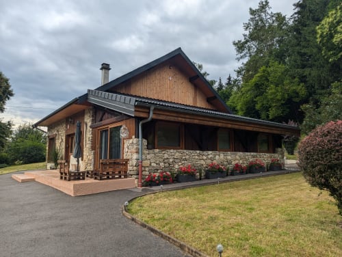 chalet, montagne, aiguebelette, fleuri, savoie, campagne, champs