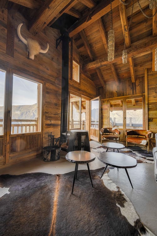 Chalet le Perchoir, Vue montagne depuis le séjour et son grand balcon 