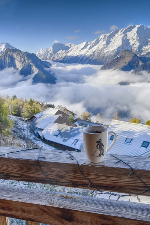 Chalet le Perchoir, Vue montagne prendre son café le matin face à ce spectacle!
