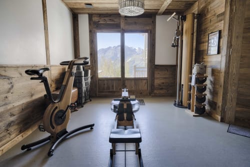 Espace fitness du chalet avec équipement Nohrd