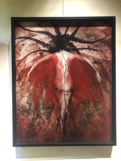 Œuvre d'art abstraite au Domaine de l'Ocrerie, Pourrain