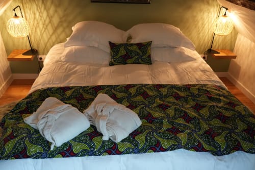  bed runner and Wax print cushion