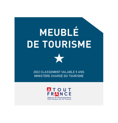 French Tourism Furniture 1-star rating emblem for Habitation I'SEO in Sainte-Anne, Guadeloupe
