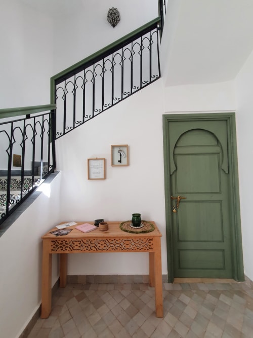 escalier en fer forgé dans un Riad
