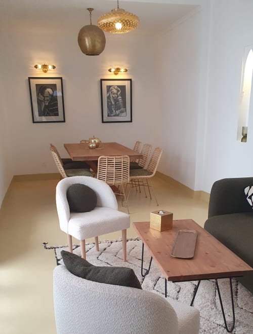 décoration marocaine d'une pièce à vivre dans un Riad