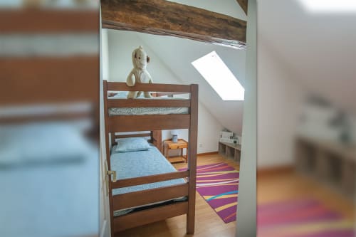 Chambre lits superposés maison des Singes à Chémery