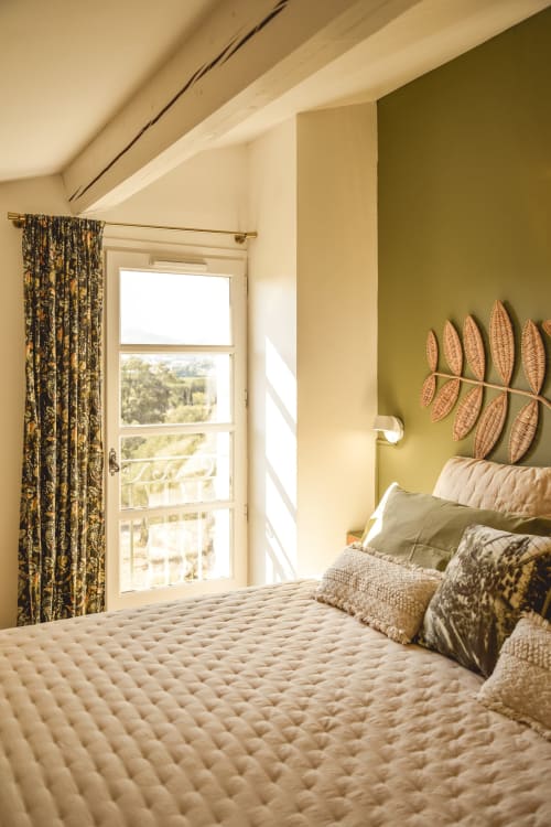 Room with a view, Provence green, decoration, rattan, wicker, olive green, garden view, open view, silent room, quiet environment